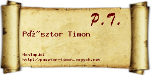 Pásztor Timon névjegykártya